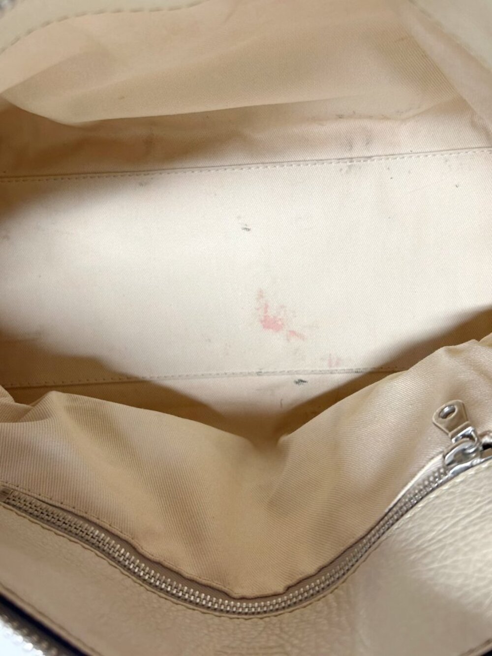 Chloe Cream Leather Satchel Handbag - Picture 7 of 9